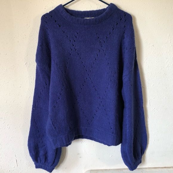Rare Color For Love and Lemons FL&L Mia Pointelle Sweater XL - Picture 6 of 16